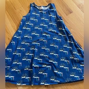 Hanna Andersson blue cloud dress with pockets